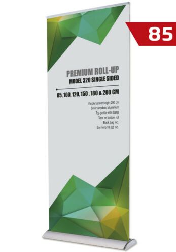 Premium Roll-up, einseitig, alu, mit Teleskopstange