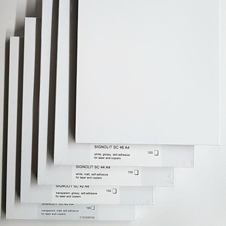 Klebefolie für Laserdrucker silber glänzend A4